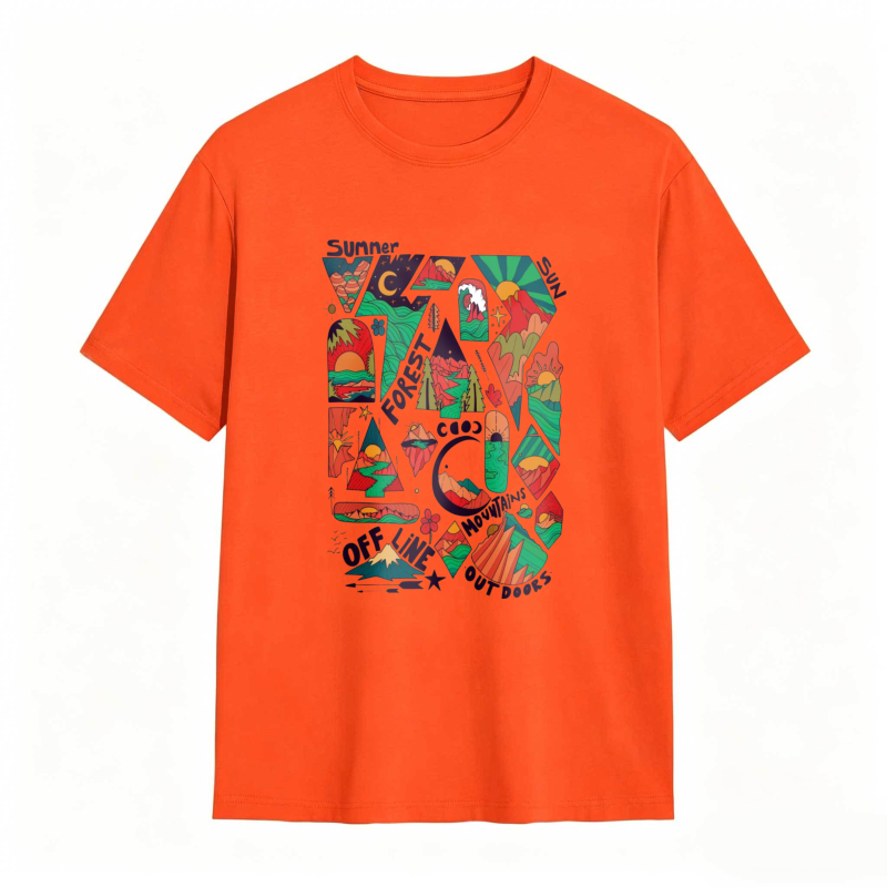 Summer Sun Forest Mountains Outdoor Adventure Nature Landscape Unisex Classic T-shirt