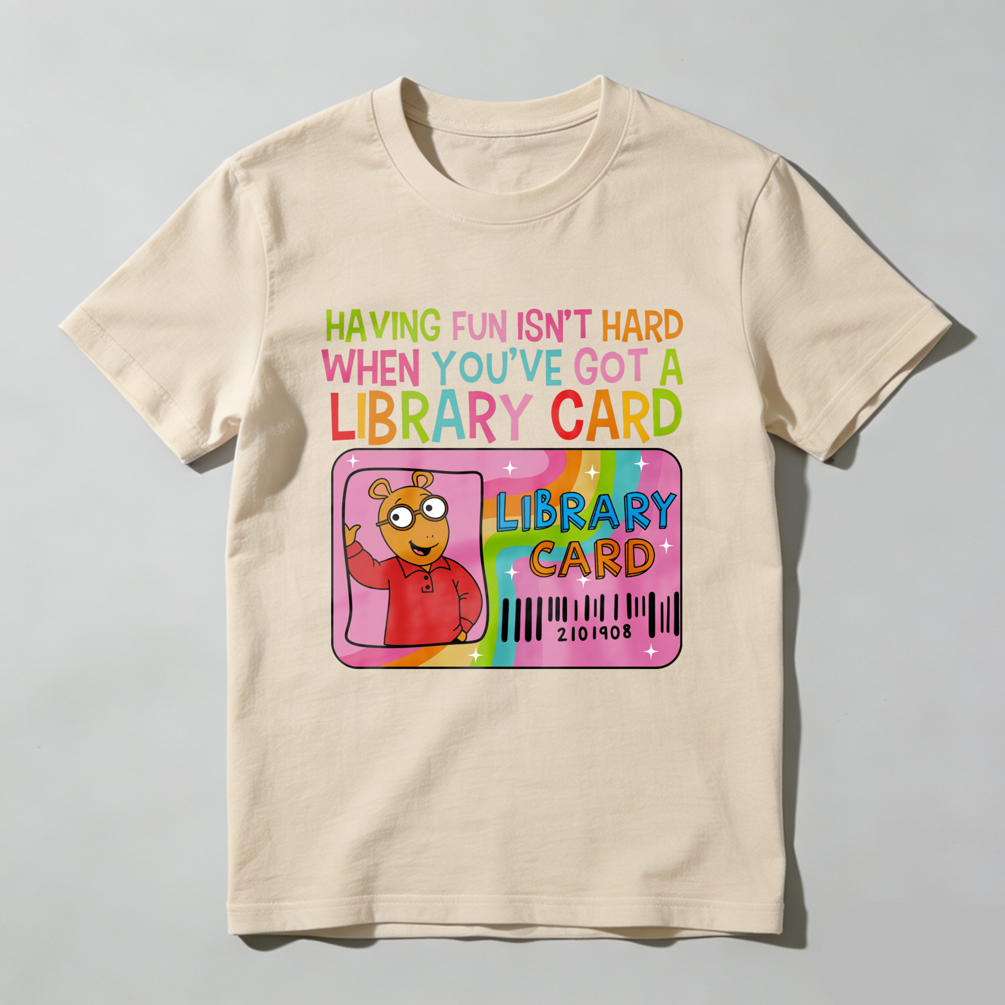 Wardrobecart Having Fun Isn't Hard When You've Got A Library Card Tshirt