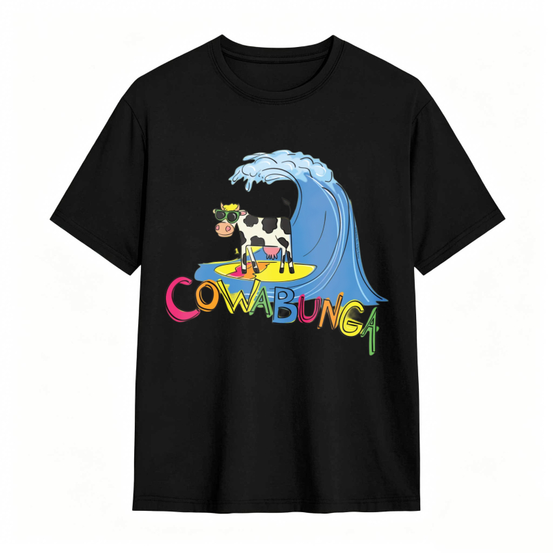Cow And Wave Cowabunga Unisex Classic T-shirt