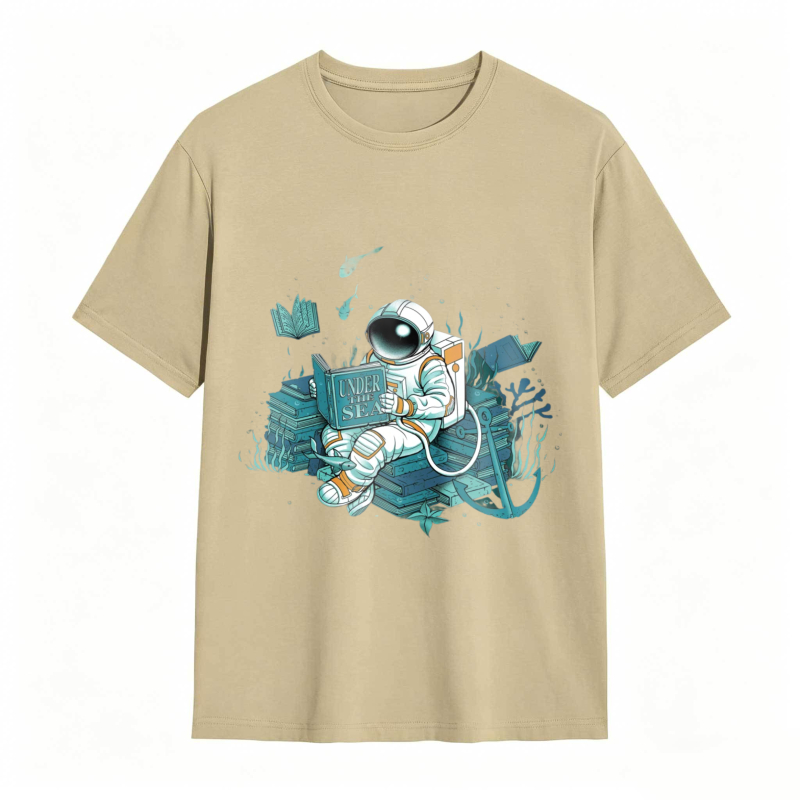 Astronaut Reading Book In Space Unisex Classic T-shirt