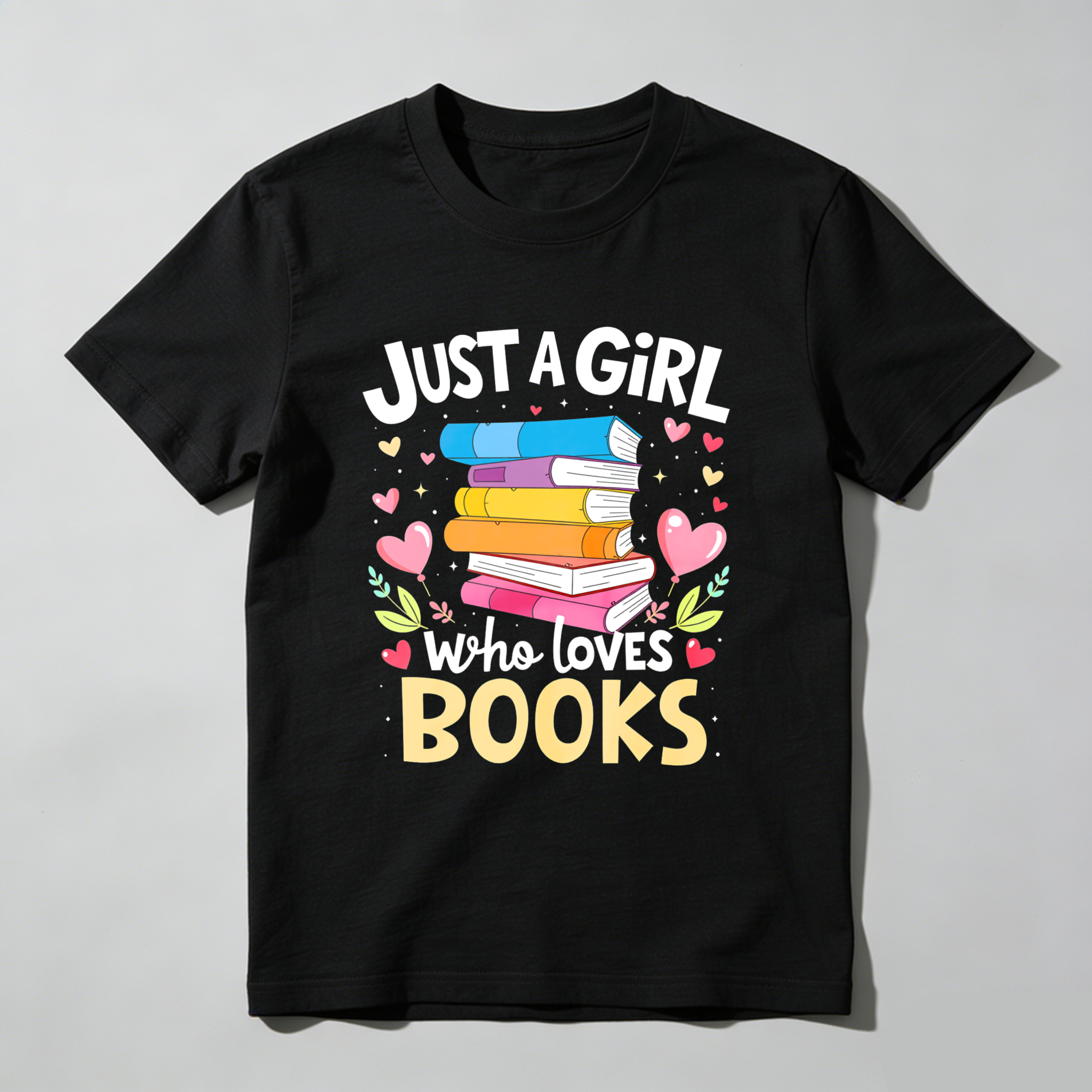 Wardrobecart Just A Girl Who Loves Books Tshirt(1)
