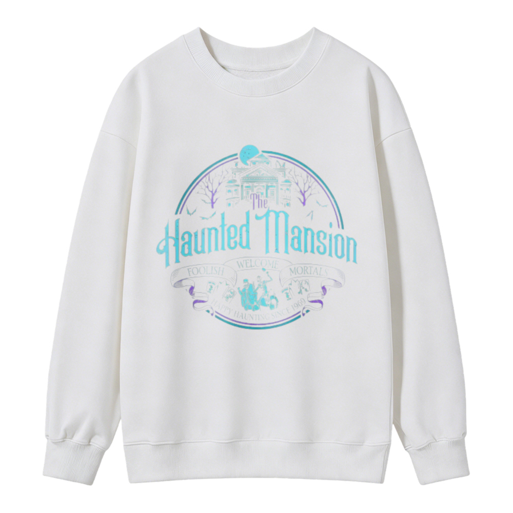 Haunted Mansion Gothic Horror House Moon Skeletons Sweatshirt