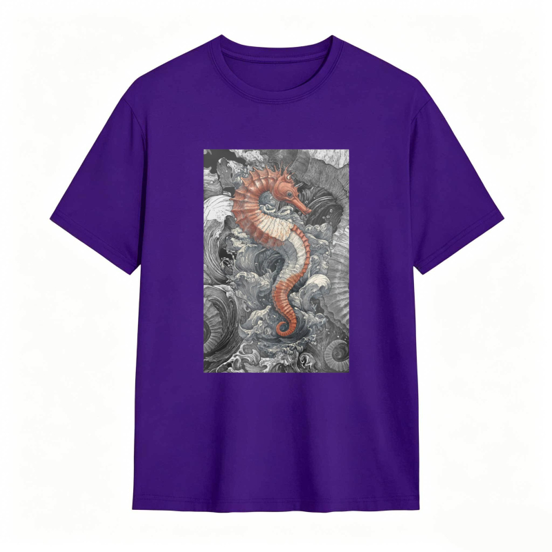 Seahorse Ocean Waves Art Unisex Classic T-shirt