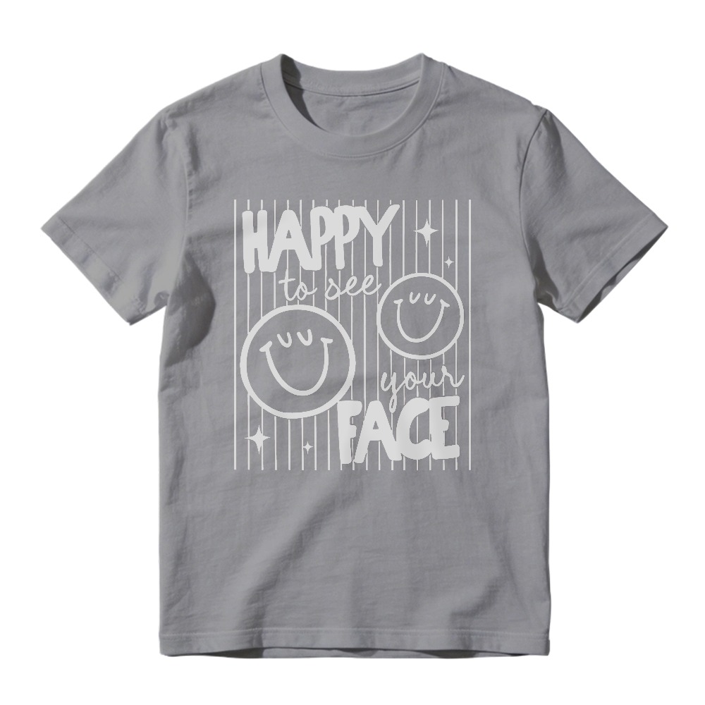 Happy To See Your Face Smiley Graphic Unisex Classic T-shirt