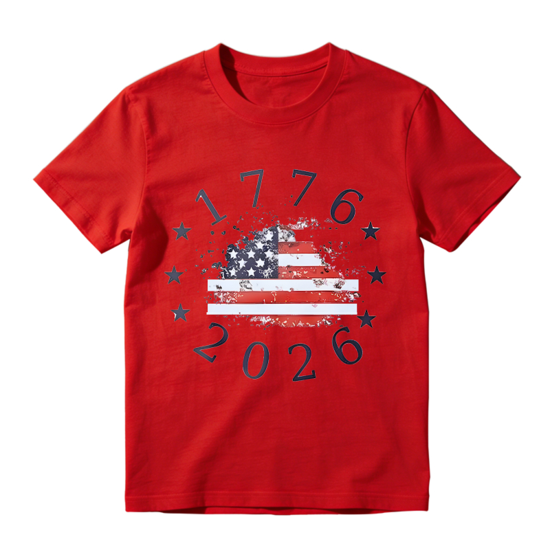 American Flag 1776 2026 Independence Day T-shirt