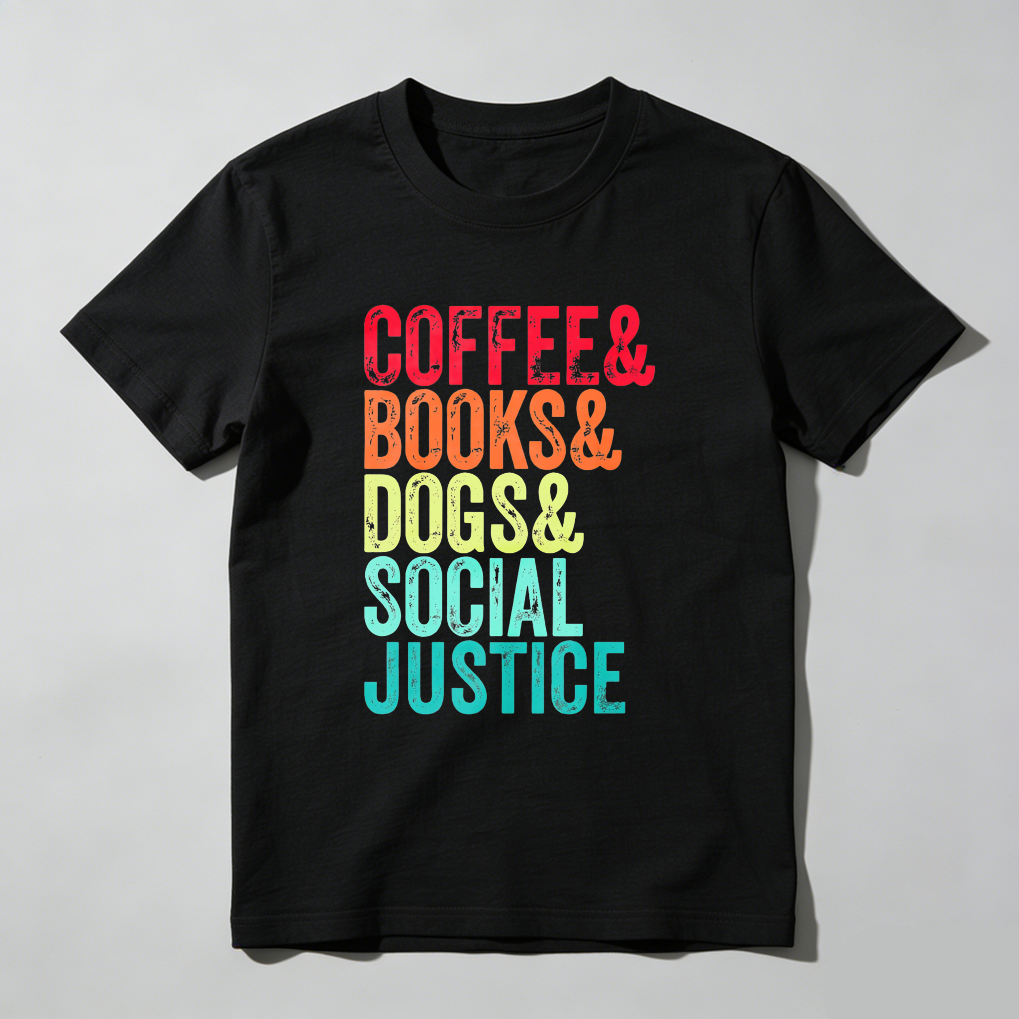 Wardrobecart Coffee Books Dogs Social Justice Tshirt