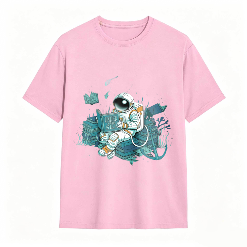 Astronaut Reading Book In Space Unisex Classic T-shirt