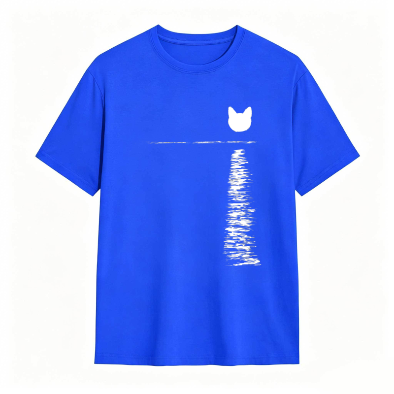 Cat Face And Tail Pattern Unisex Classic T-shirt