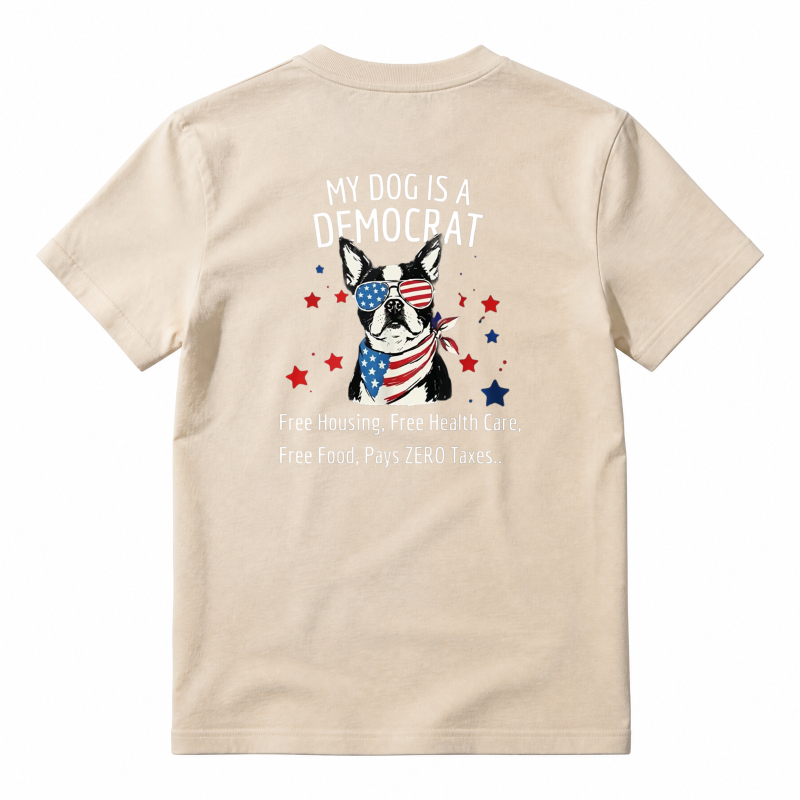 My Dog Is A Democrat Patriotic French Bulldog Unisex Classic T-shirt
