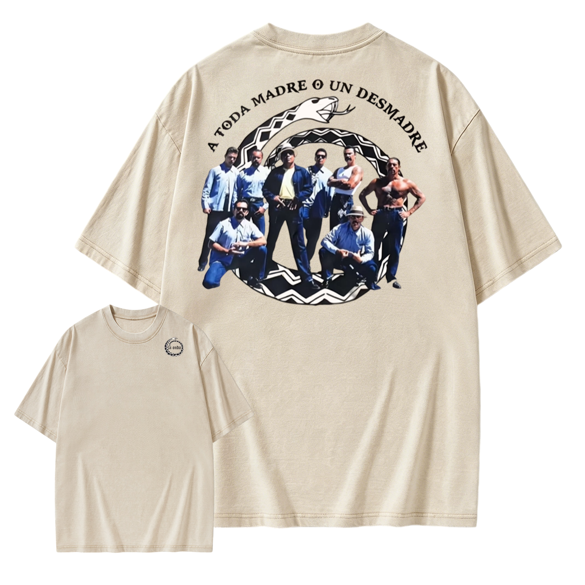 "A Toda Madre O Un Desmadre"- Vintage Chicano Homies Washed T-Shirt