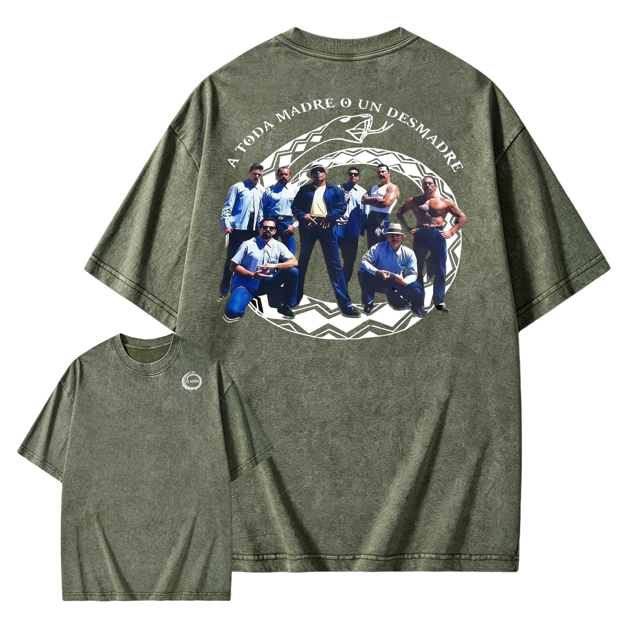 "A Toda Madre O Un Desmadre"- Vintage Chicano Homies Washed T-Shirt
