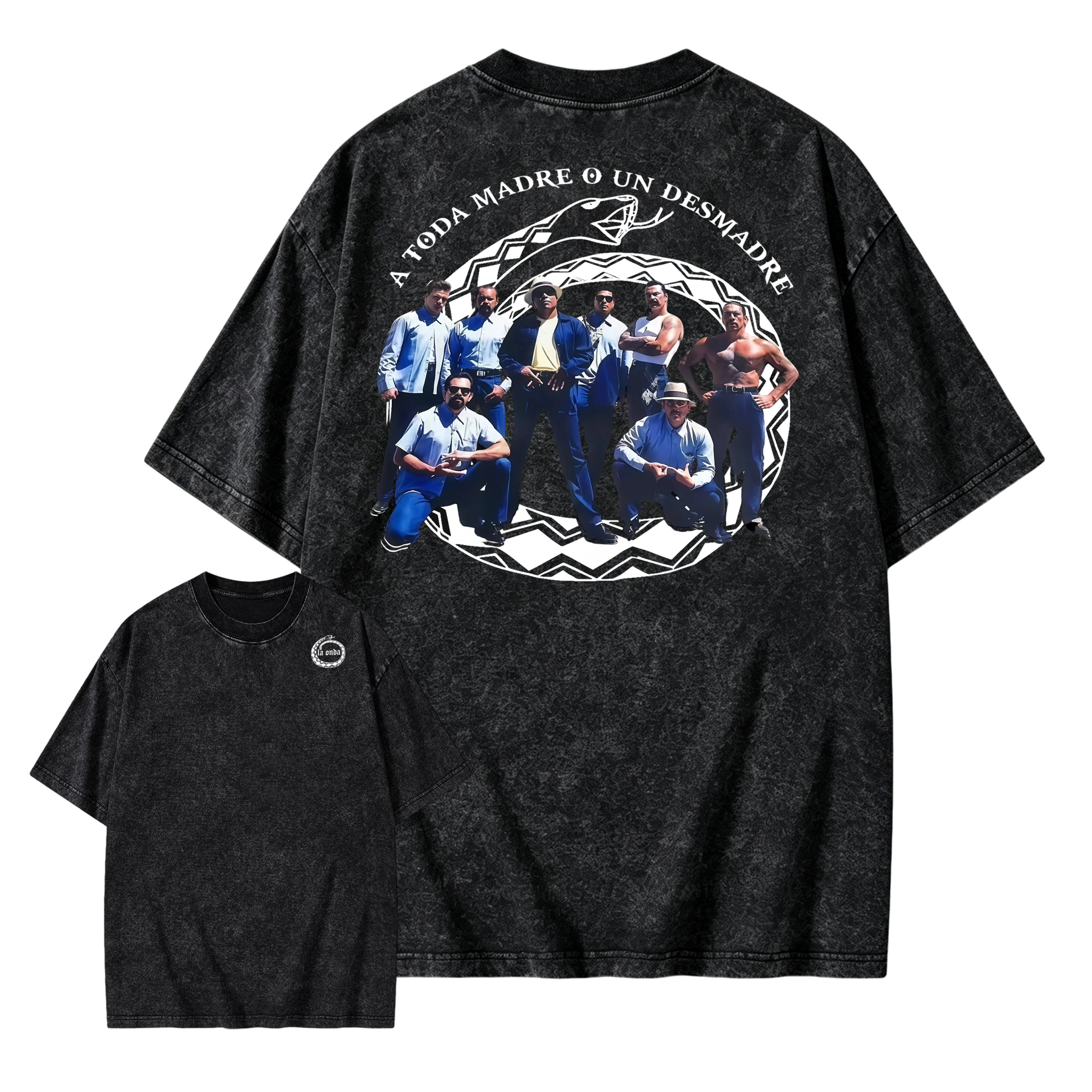 "A Toda Madre O Un Desmadre"- Vintage Chicano Homies Washed T-Shirt