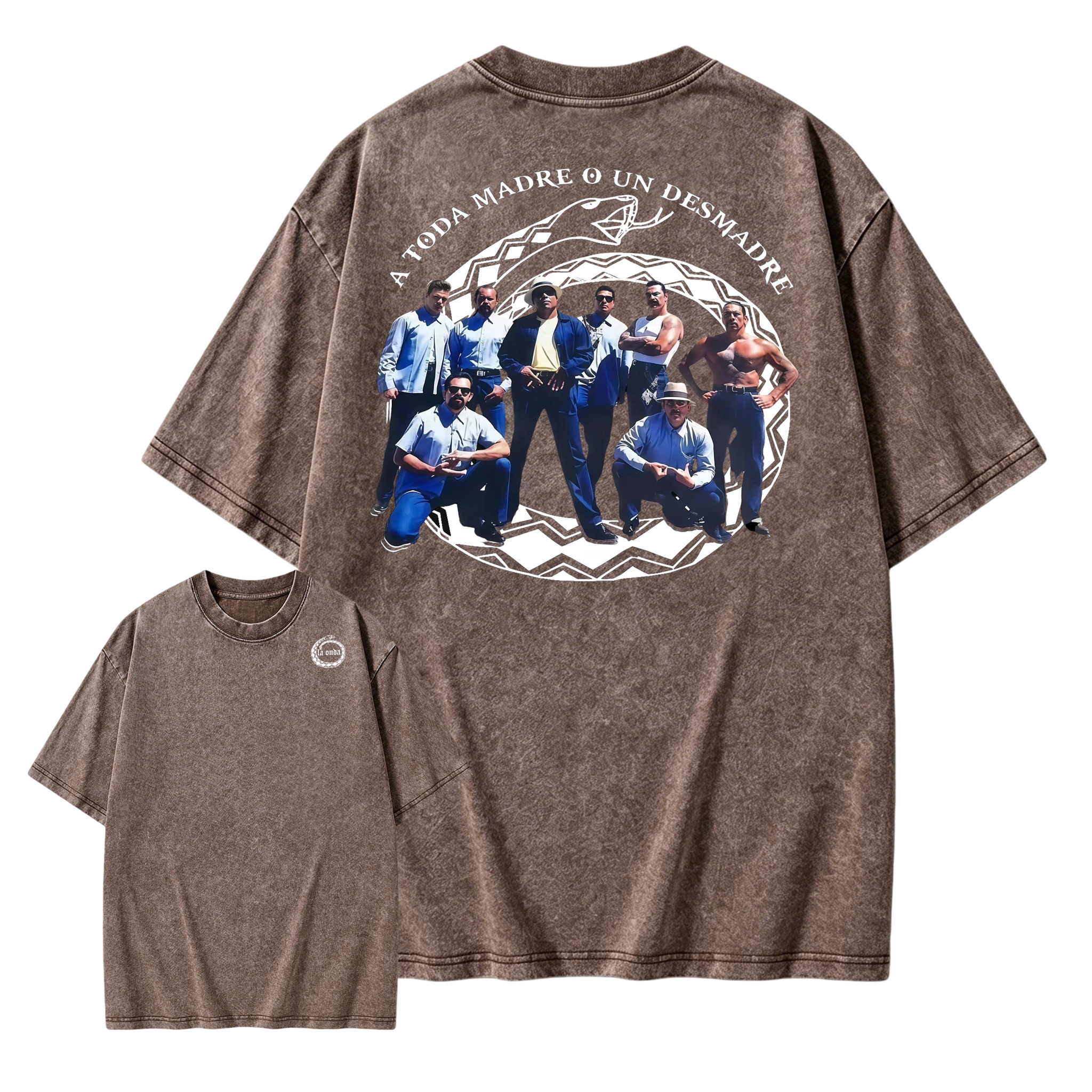 "A Toda Madre O Un Desmadre"- Vintage Chicano Homies Washed T-Shirt
