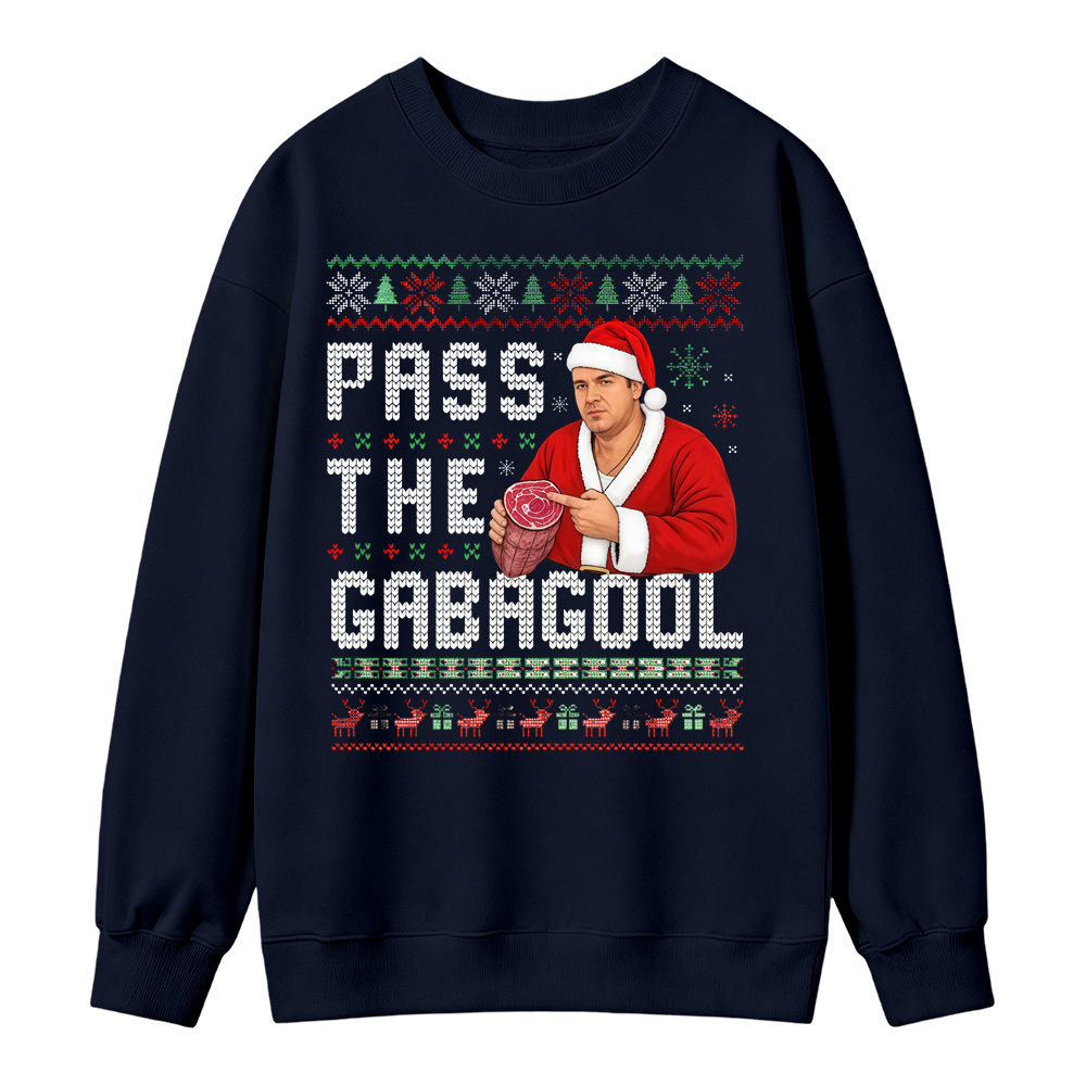 P4ss The G4b4g00l Christmas Sweatshirt, S0pr4n0s Inspired Ugly Xmas Sweater