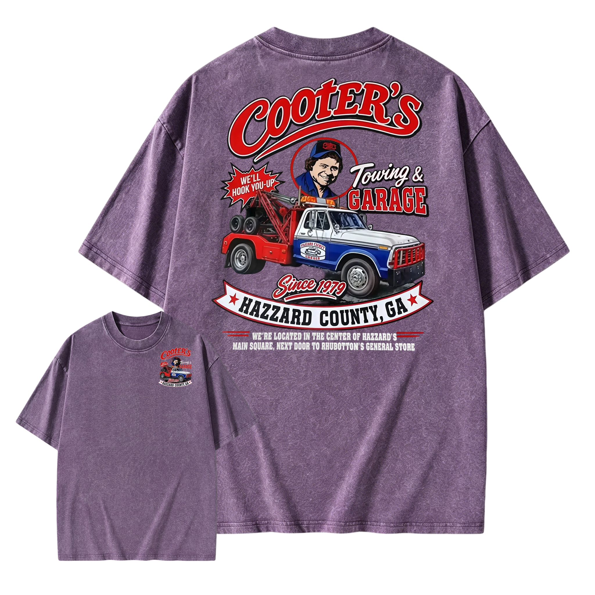 Cooter's Towing Dukes of Hazzard Movie Washed T-Shirt
