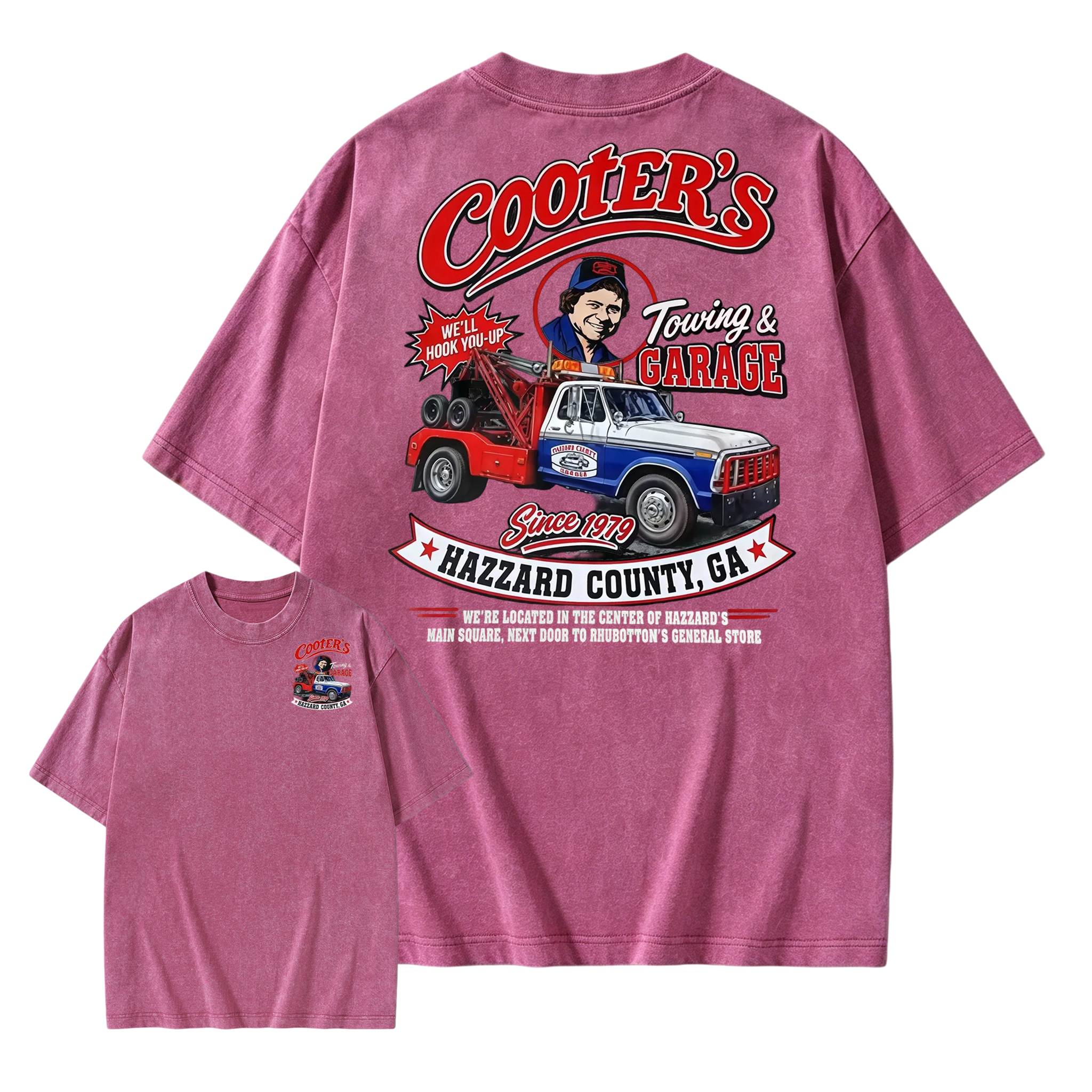 Cooter's Towing Dukes of Hazzard Movie Washed T-Shirt