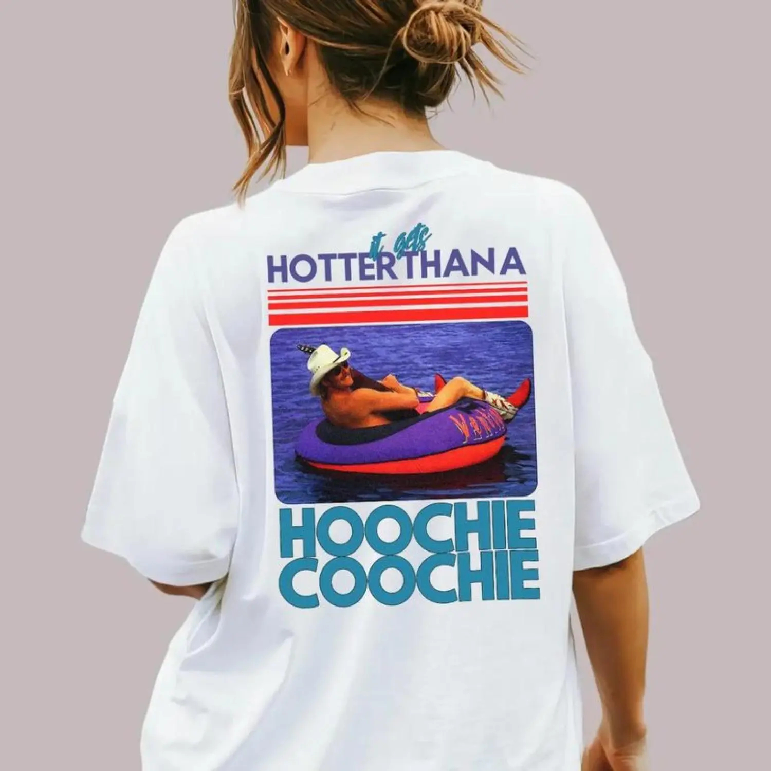 Oversized Tshirt Women Chattahoochee Jacksonn On Back Tshirt Country Song Summer Shirt