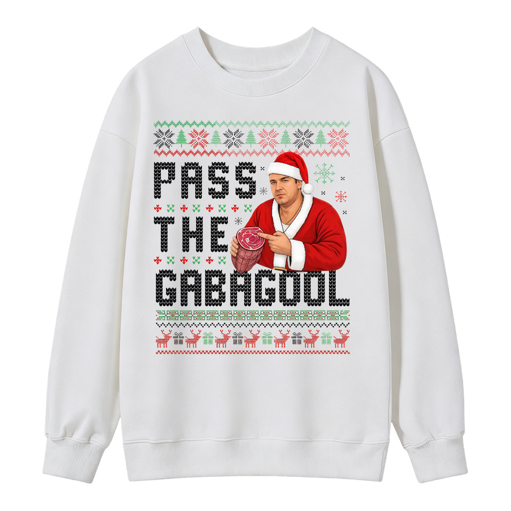 P4ss The G4b4g00l Christmas Sweatshirt, S0pr4n0s Inspired Ugly Xmas Sweater
