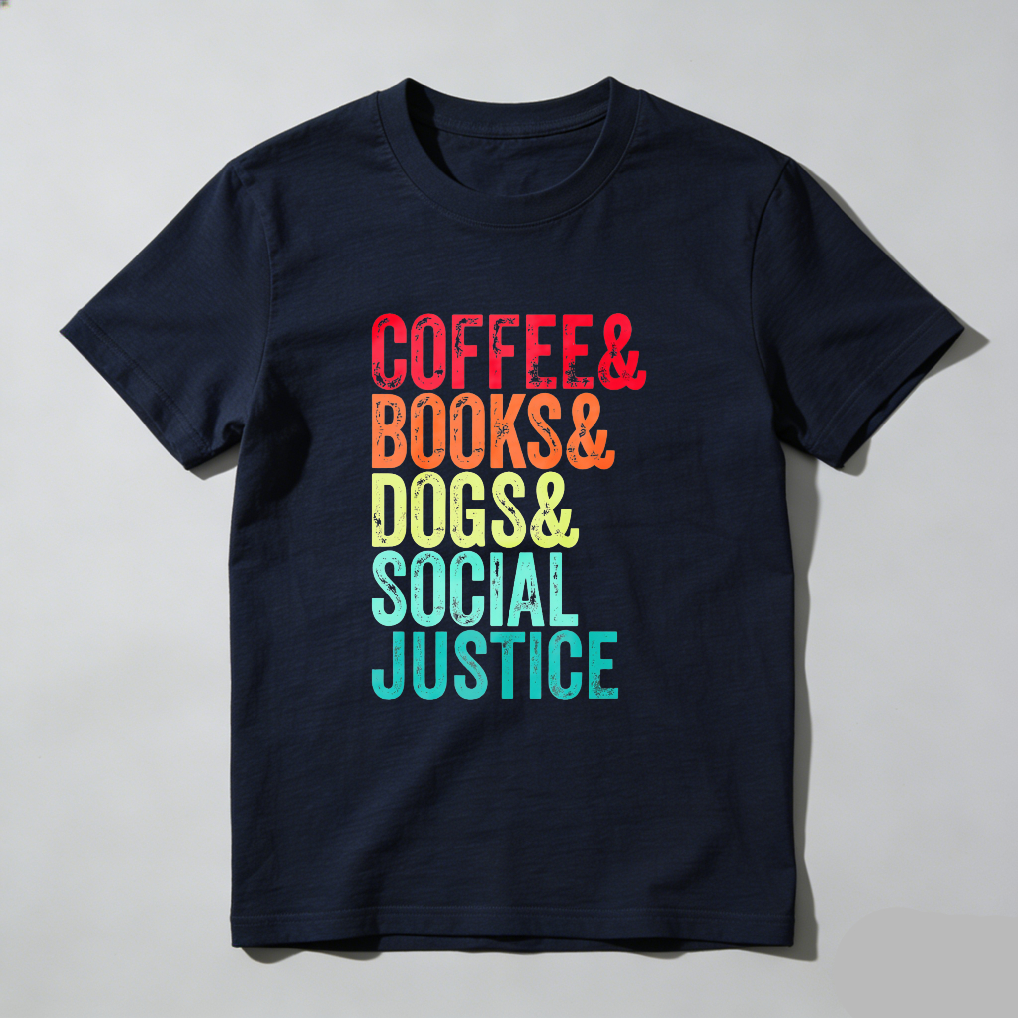 Wardrobecart Coffee Books Dogs Social Justice Tshirt