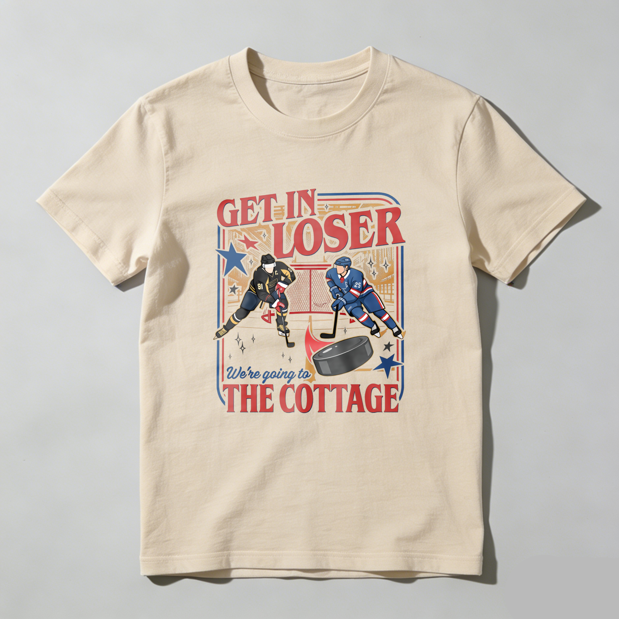 Wardrobecart Get In Loser We're Going To The Cottage Tshirt 100% cotton