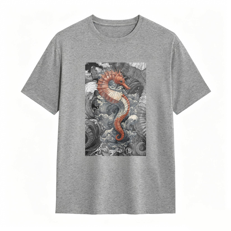 Seahorse Ocean Waves Art Unisex Classic T-shirt
