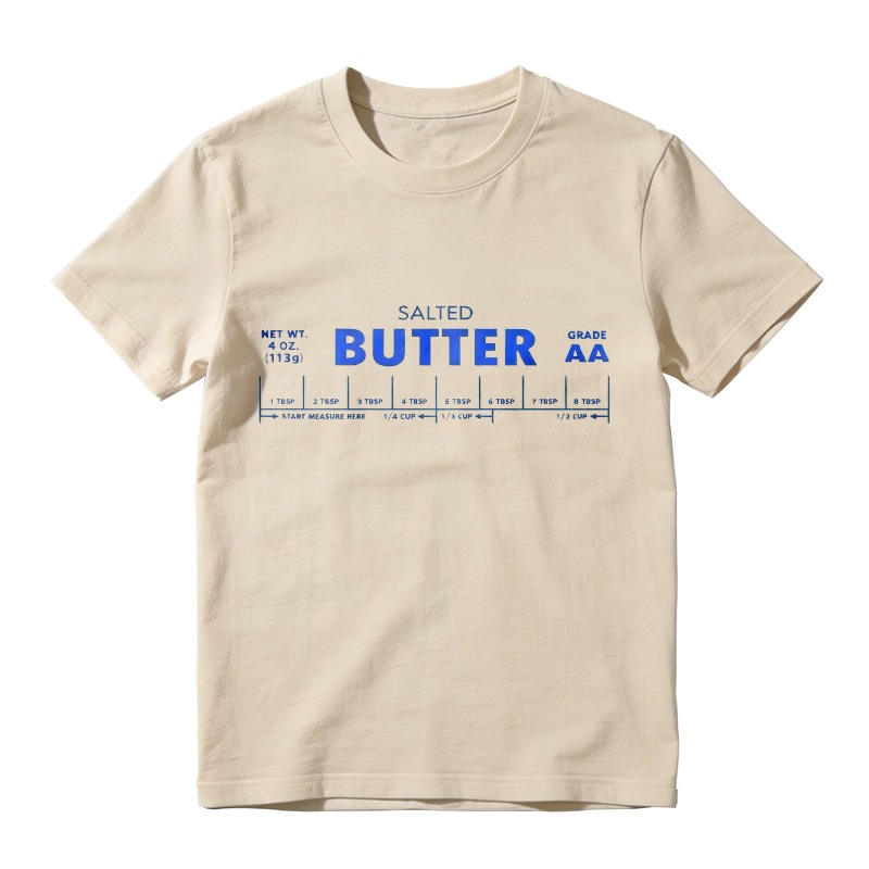 Salted Butter Nutrition Facts Label Graphic Unisex Classic T-shirt