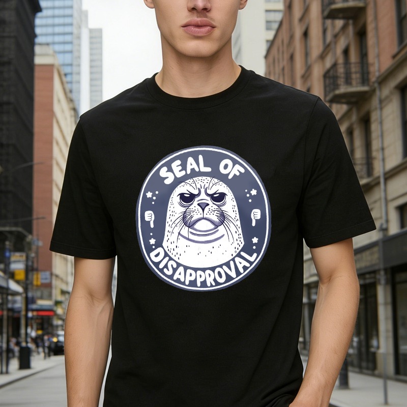 Seal Of Disapproval Animal Graphic Unisex Classic T-shirt