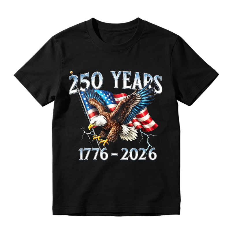 American Eagle And Flag 250 Years 1776 2026 Unisex Classic T-shirt