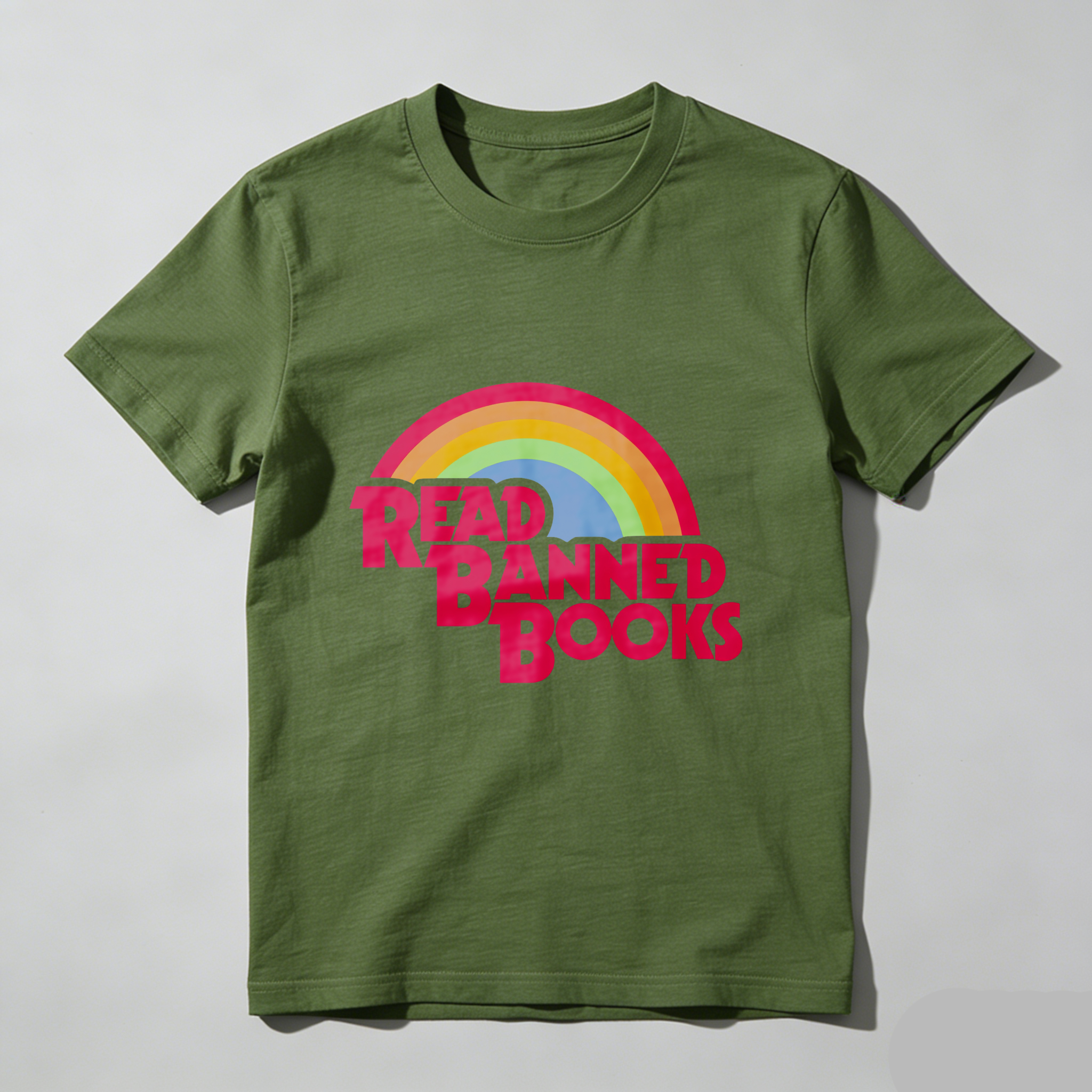 Wardrobecart Read Banned Books Rainbow Design Tshirt