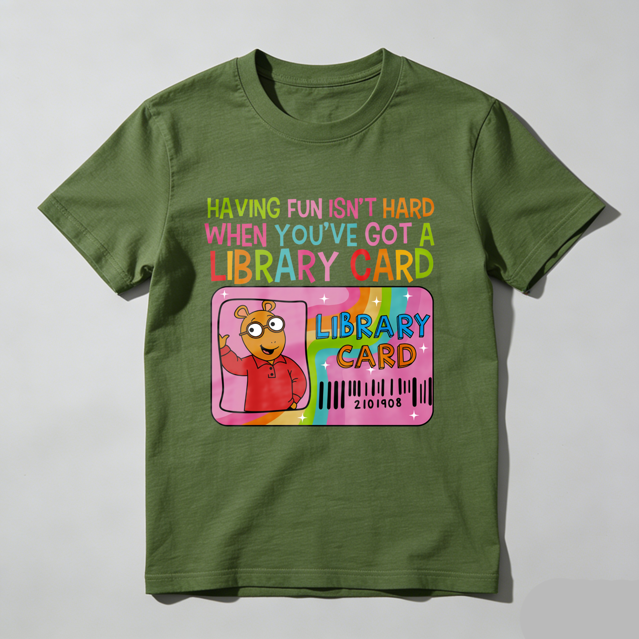 Wardrobecart Having Fun Isn't Hard When You've Got A Library Card Tshirt