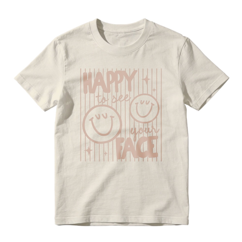 Happy To See Your Face Smiley Graphic Unisex Classic T-shirt