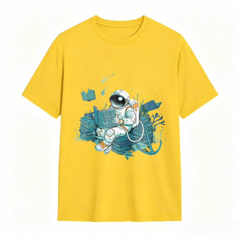 Astronaut Reading Book In Space Unisex Classic T-shirt