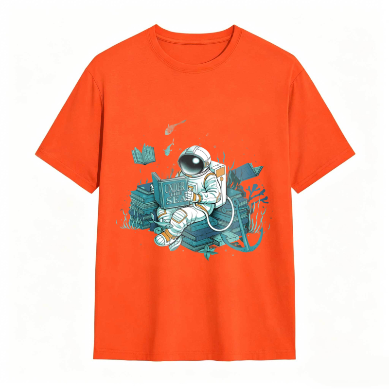 Astronaut Reading Book In Space Unisex Classic T-shirt