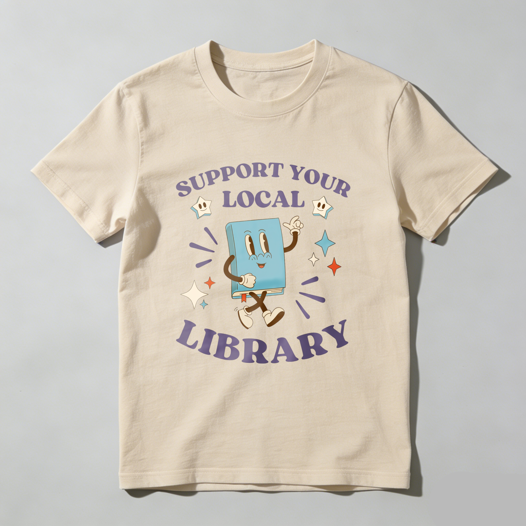 Wardrobecart Support Your Local Library Book Character Tshirt