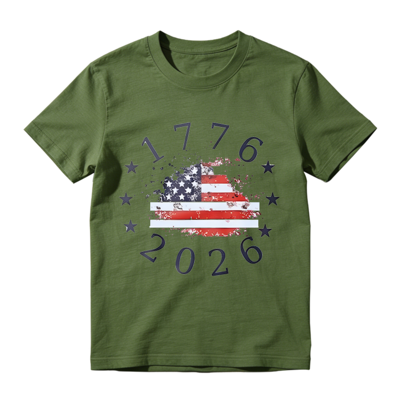 American Flag 1776 2026 Independence Day T-shirt