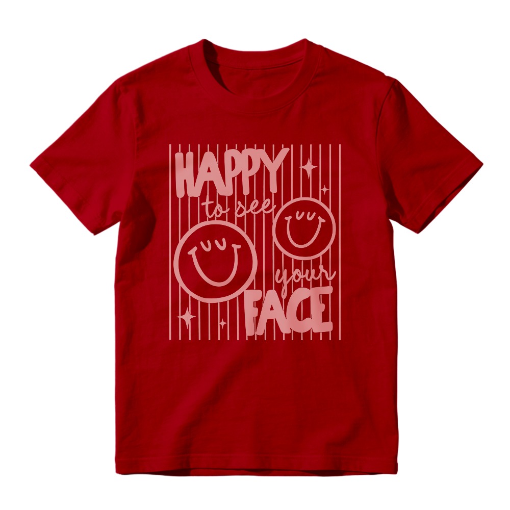 Happy To See Your Face Smiley Graphic Unisex Classic T-shirt
