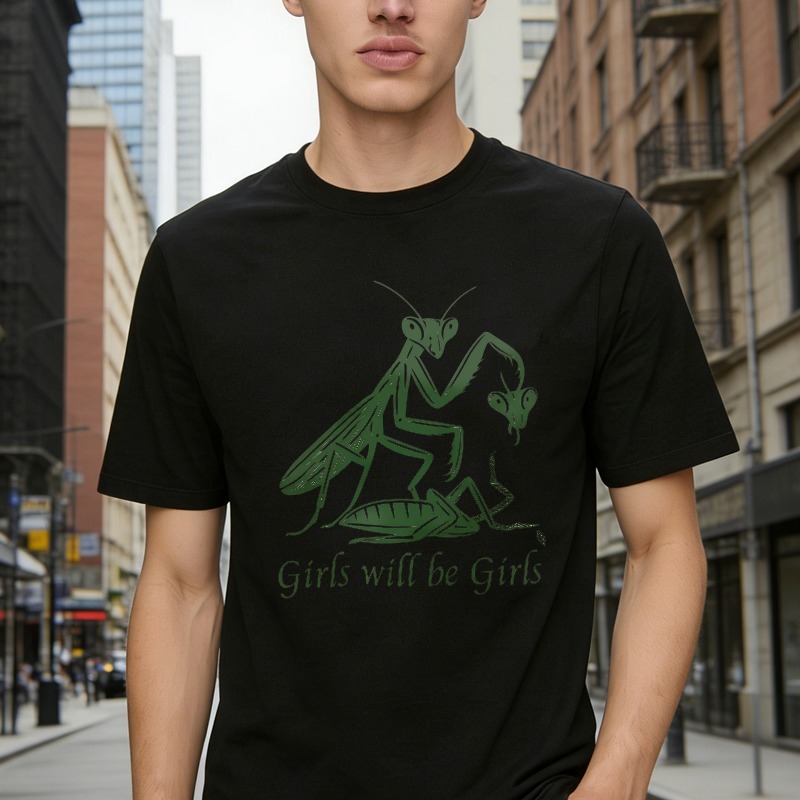 Praying Mantis Eating Male Partner Girls Will Be Girls Unisex Classic T-shirt