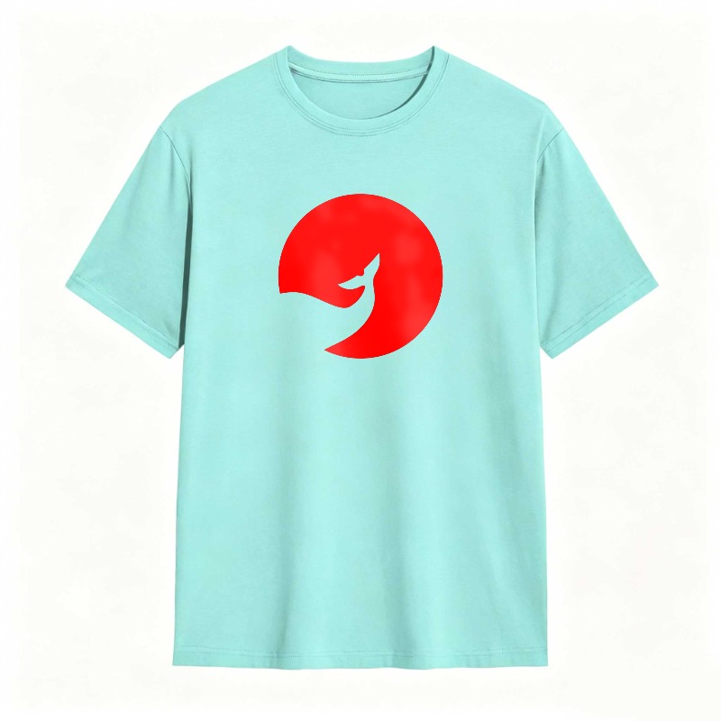 Red Circle With White Bird Silhouette Unisex Classic T-shirt