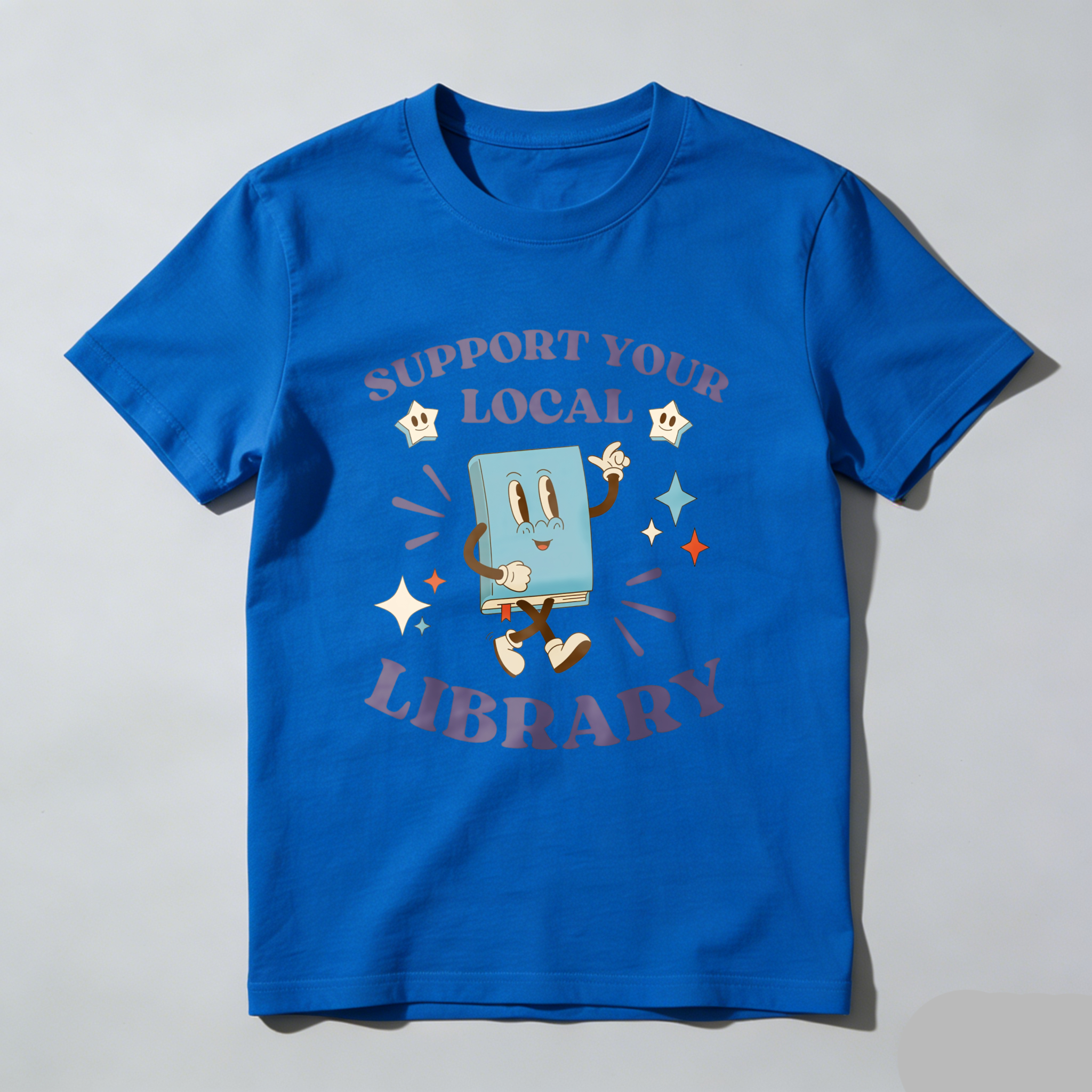 Wardrobecart Support Your Local Library Book Character Tshirt