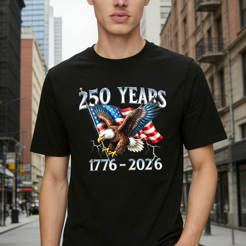 American Eagle And Flag 250 Years 1776 2026 Unisex Classic T-shirt