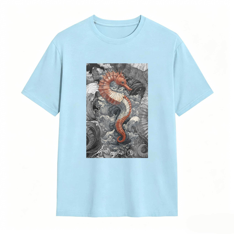 Seahorse Ocean Waves Art Unisex Classic T-shirt