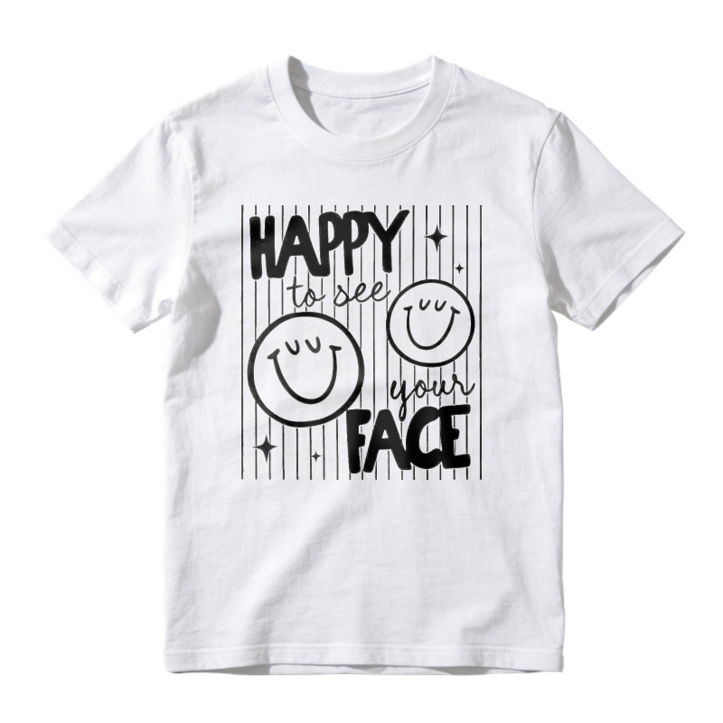 Happy To See Your Face Smiley Graphic Unisex Classic T-shirt
