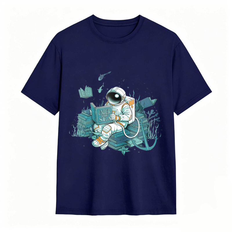 Astronaut Reading Book In Space Unisex Classic T-shirt