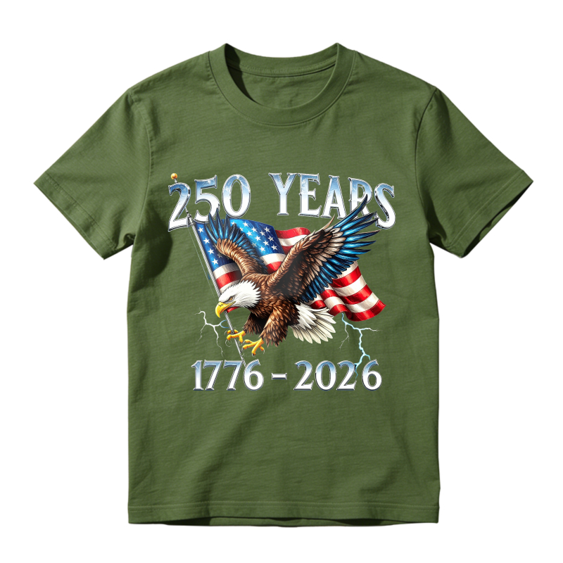 American Eagle And Flag 250 Years 1776 2026 Unisex Classic T-shirt