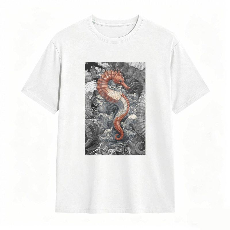 Seahorse Ocean Waves Art Unisex Classic T-shirt