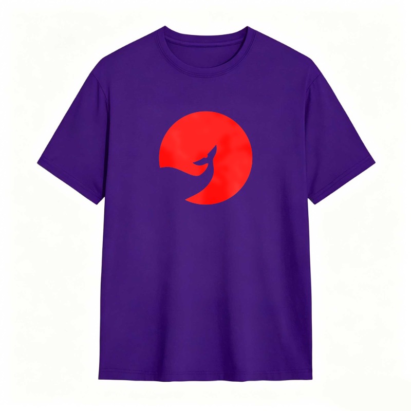 Red Circle With White Bird Silhouette Unisex Classic T-shirt