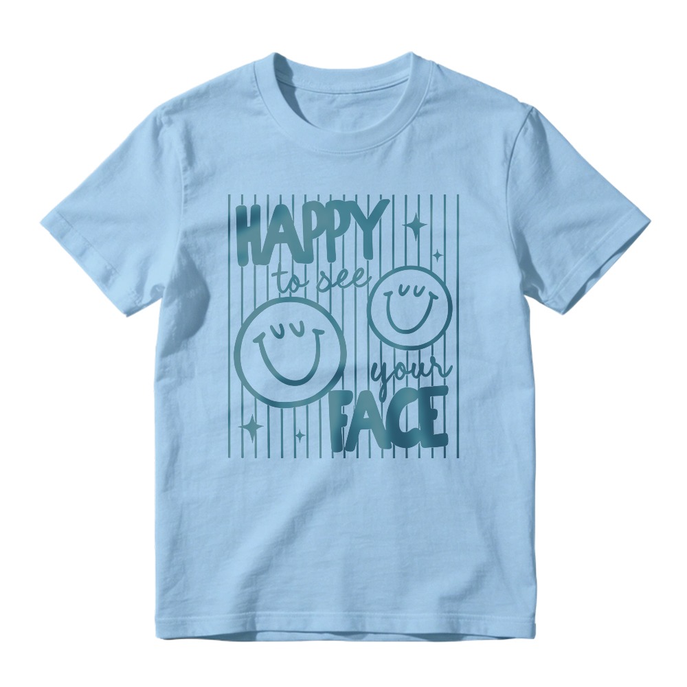 Happy To See Your Face Smiley Graphic Unisex Classic T-shirt