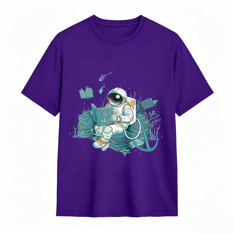 Astronaut Reading Book In Space Unisex Classic T-shirt