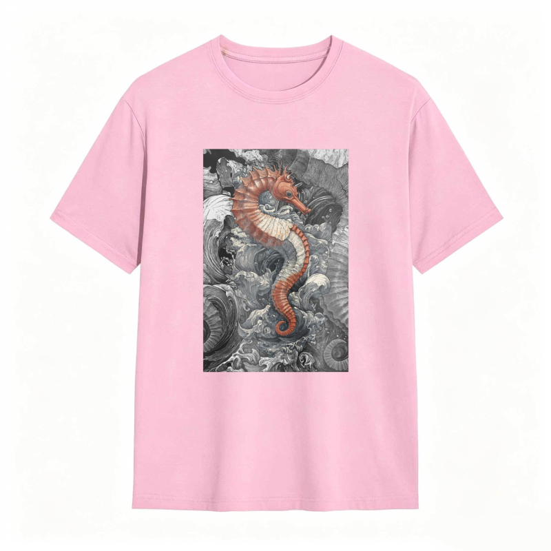 Seahorse Ocean Waves Art Unisex Classic T-shirt