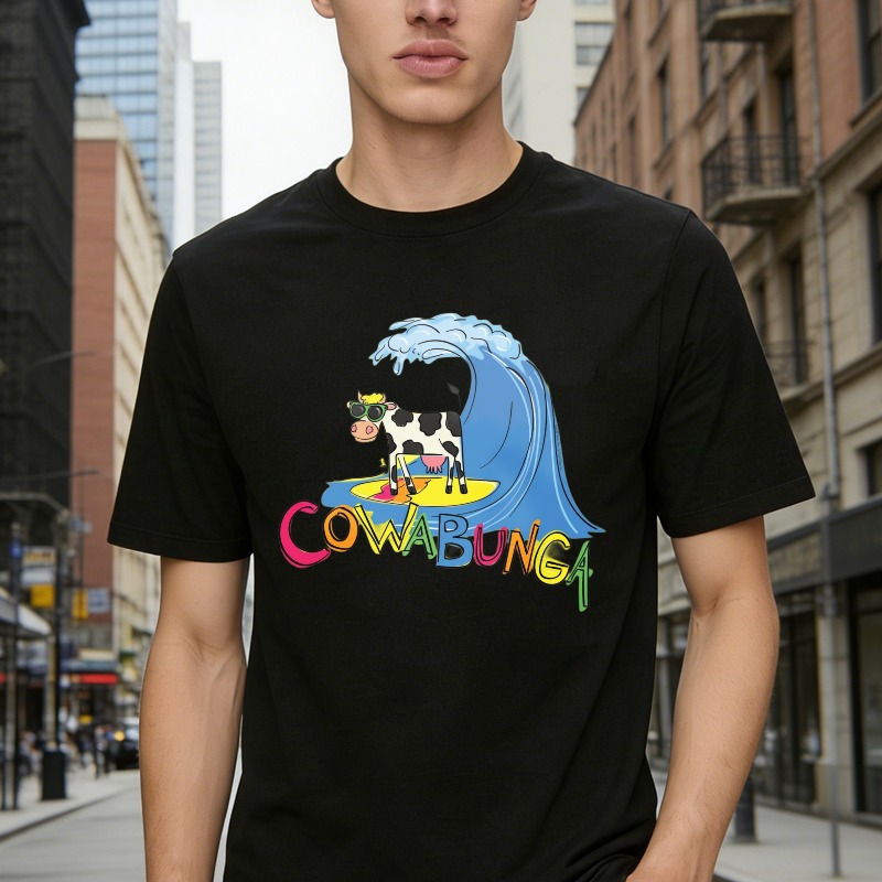 Cow And Wave Cowabunga Unisex Classic T-shirt